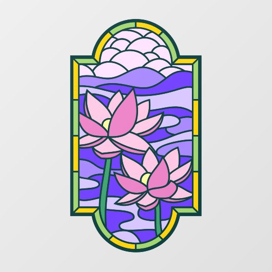 Privacy van Lotus Flower Glas in lood Raamsticker (Vel)