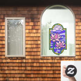 Privacy van Lotus Flower Glas in lood Raamsticker