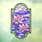 Privacy van Lotus Flower Glas in lood Raamsticker (Vel 3)