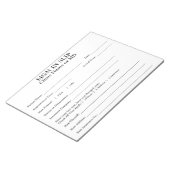 Privacypatiëntaanmelding in Slips Notitieblok (wit (Schuin)