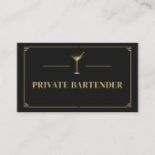 Private Bartender QR Code Professional Visitekaartje (Voorkant)