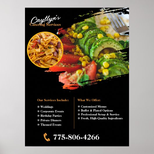 Private Catering Services Custom Poster (Voorkant)