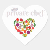 Private Chef Heart Stick Hart Sticker (Voorkant)