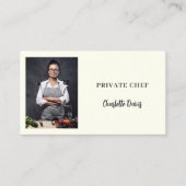 Private chef ivoor foto catering QR code Visitekaartje (Voorkant)