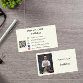 Private chef ivoor foto catering QR code Visitekaartje