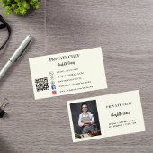 Private chef ivoor foto catering QR code Visitekaartje