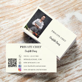 Private chef ivoor foto catering QR code Visitekaartje