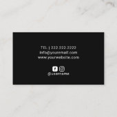 Private Chef Minimalist Line Art Professional Visitekaartje (Achterkant)