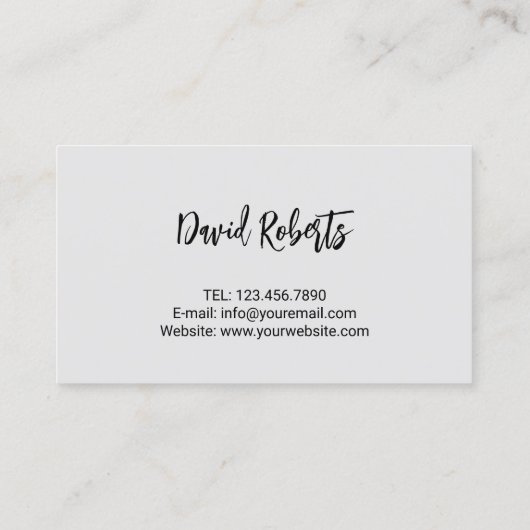 Private Chef Professional Fire Typografie Visitekaartje (Achterkant)