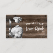 Private Chef Professionele Hout Achtergrond Visitekaartje (Voorkant)