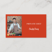 Private chef rode foto catering QR code Visitekaartje (Voorkant)