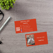 Private chef rode foto catering QR code Visitekaartje
