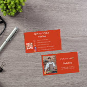 Private chef rode foto catering QR code Visitekaartje