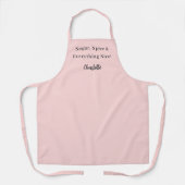Private chef roze script slogan schort (Voorkant)
