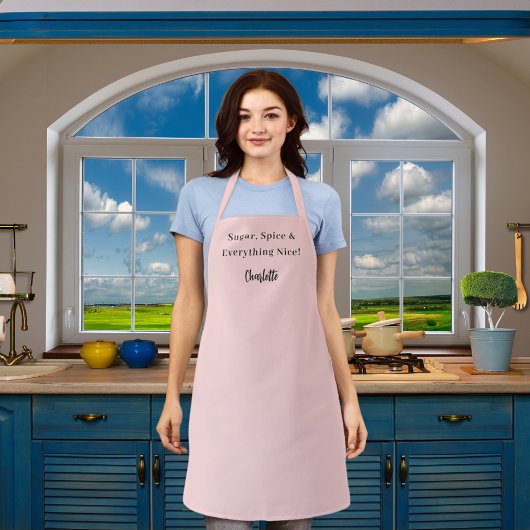 Private chef roze script slogan schort