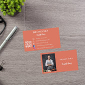 Private chef terracotta foto catering QR code Visitekaartje