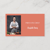 Private chef terracotta foto catering QR code Visitekaartje (Voorkant)