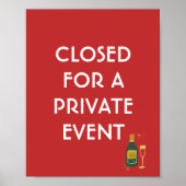 Private Event Closure Sign, Event Poster (Voorkant)