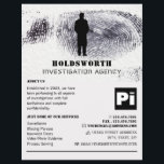 Private Eye Design, privédetective Investigator Flyer<br><div class="desc">Private Eye Design,  privédetective Investigator Flyer bij de Visitekaartje Store.</div>