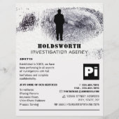 Private Eye Design, privédetective Investigator Flyer (Voorkant)