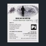 Private Eye Design, privédetective Investigator Flyer<br><div class="desc">Private Eye Design,  privédetective Investigator Flyer bij de Visitekaartje Store.</div>