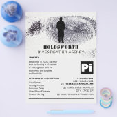 Private Eye Design, privédetective Investigator Flyer (Enkel)