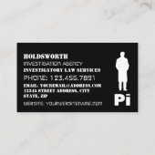 Private Eye Logo, privé rechercheur Visitekaartje (Achterkant)