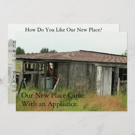 Private Fun Change of Address Kaart: Gratis Toeste Aankondiging (Voorkant / Achterkant)