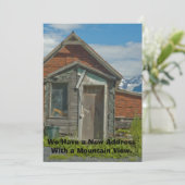 Private Funny Address Change Card: Mountain Uitzic Aankondiging (Staand voorkant)