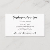 Private Funny Cartoon man schoonmaak Visitekaartje (Achterkant)