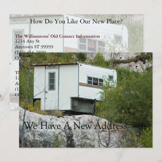 Private Funny Wijziging van adres Kaart - Lost Cam (Voorkant / Achterkant)