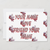 Private greeting with my friend,mum or anyone  feestdagenkaart (Achterkant)