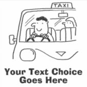 Private Hire & Taxi service Sticker (Voorkant)