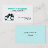 Private Investigation Binocles Visitekaartje (Voorkant / Achterkant)