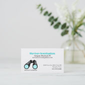 Private Investigation Binocles Visitekaartje (Staand voorkant)