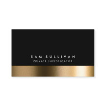 Private Investigator Bold Zwart Goud Visitekaartje