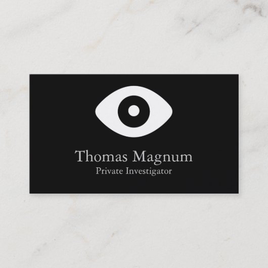 Private Investigator Eye Visitekaartje (Voorkant)