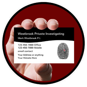 Private Investigator Moderne vingerafdruk Visitekaartje