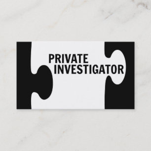 Private Investigator Puzzle Piece Visitekaartje
