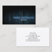 Private Investigator Visitekaartje Dark Wood (Voorkant / Achterkant)
