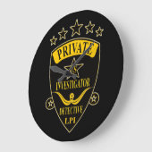 Private Investigator Wall Clock Grote Klok (Hoek)