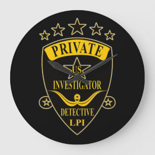 Private Investigator Wall Clock Grote Klok