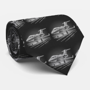 Private Jet Airplane Print Stropdas