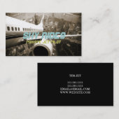 Private Jet Plane Pilot Sale Visitekaartje (Voorkant / Achterkant)