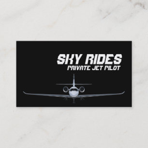 Private Jet Plane Pilot Sale Visitekaartje