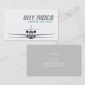 Private Jet Plane Pilot Sale Visitekaartje (Voorkant / Achterkant)