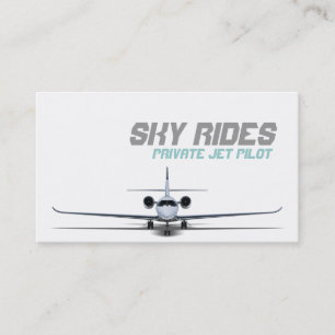 Private Jet Plane Pilot Sale Visitekaartje