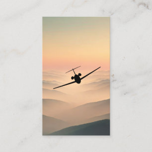 Private Jet Visitekaartje - Sunset Flight Theme