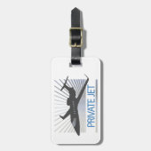 Private Jet Vliegtuig Bagagelabel (Voorkant verticaal)