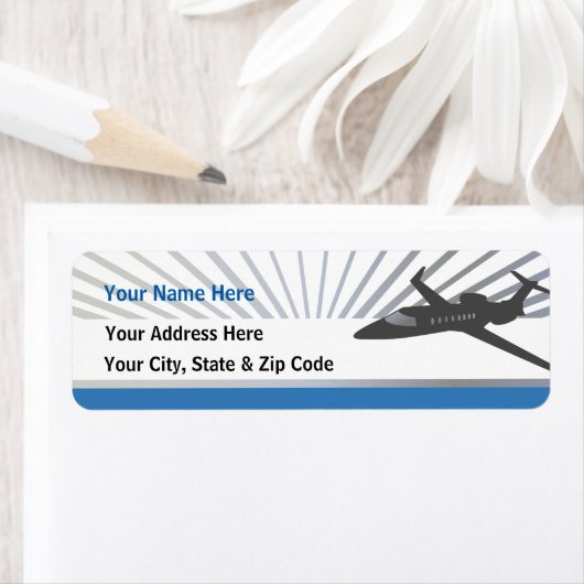 Private Jet Vliegtuig Etiket (Insitu)